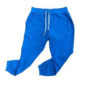 FIGS Zamora Jogger Scrub Pants Blue Size Medium Petite Casual Nurse